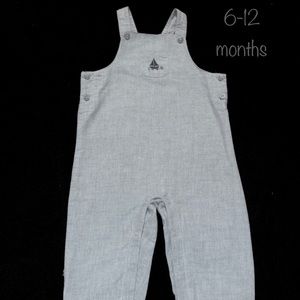 ⛵️ Janie and Jack baby boy grey overalls